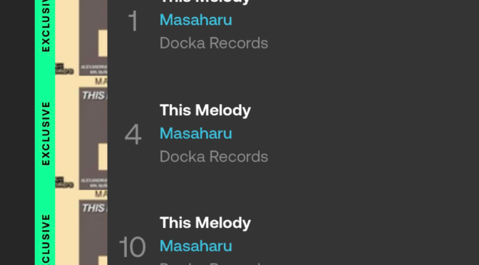 Masaharu “This Melody” hits #1 on Beatport Release charts